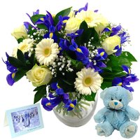Image of Baby Boy Flower Gift Set