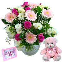 Image of Baby Girl Flower Gift Set